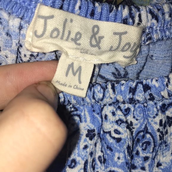 Blue cute off the shoulder shirt - Picture 2 of 2